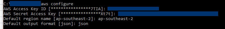 AWS CLI Configure - Access Secret Key